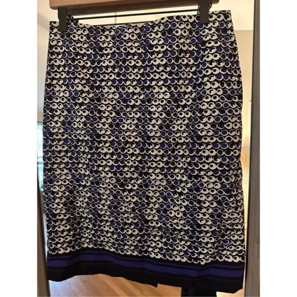 Ann Taylor Geometric Print Pencil Skirt Size 4